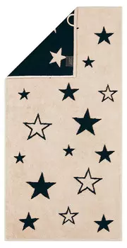 Полотенце кавое Cawoe, черный/бежевый