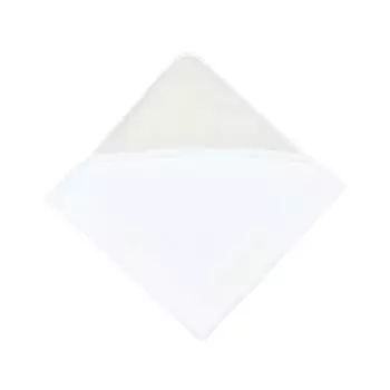 Полотенце KraftKids с капюшоном льняное светло-зеленое белое, зеленый