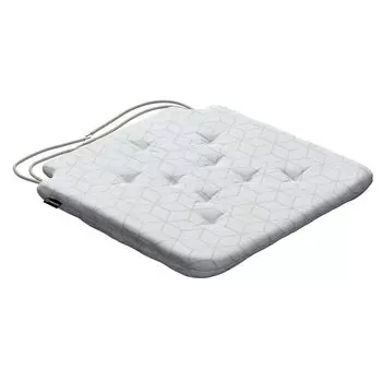 Полотенце KraftKids с капюшоном, маленькие листья, голубой на белом/вафельное пике, горчичное Dekoria, белый