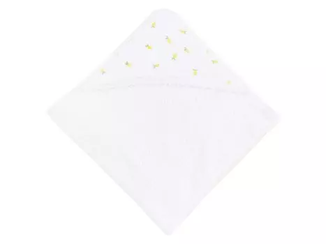 Полотенце KraftKids с капюшоном муслиновые желтые лимоны муслиновые желтые лимоны, желтый