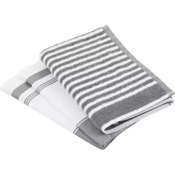 Полотенце кухонное ROSS «Эксклюзив» (набор, 3 шт.), 1х кухонное махровое полотенце (полоски) и 2 кухонных полотенца (садовые травы), цвет silberfarben