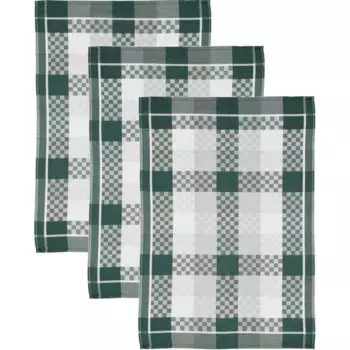 Полотенце кухонное ROSS «SUPERIOR», (комплект, 3 шт.), 100% хлопок, 50х70 см, цвет moosgrn/wei/grau