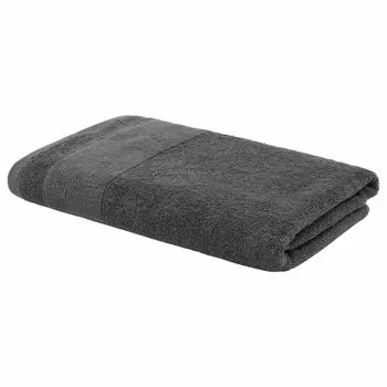 Полотенце LOOKS by Wolfgang Joop 50x100 см - маленькое банное полотенце с вышивкой логотипа, антрацит, однотонный, 100% хлопок, серый