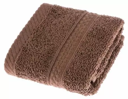 Полотенце махровое 100% хлопок Homescapes, 30x1x30 см, коричневый