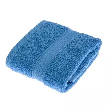 Полотенце махровое 100% хлопок Homescapes, 30x1x30 см цвет kobaltblau