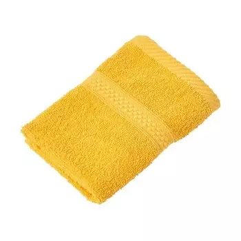 Полотенце махровое 100% хлопок Homescapes, 30x1x30 см, желтый