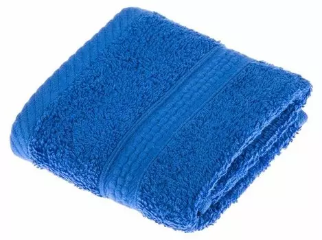 Полотенце махровое 100% хлопок Homescapes, 30x1x30 см, синий