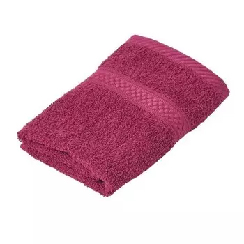 Полотенце махровое 100% хлопок Homescapes, 30x1x30 см цвет rubinrot