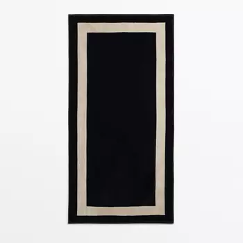 Полотенце Massimo Dutti 100% Cotton Contrast, черный