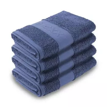 Полотенце Mexx (4 шт./темно-синий) 50х100см, 100% хлопок - KO-Tex, полотенце для сауны премиум-качество 450гр/м, супервпитывающее, быстросохнущее