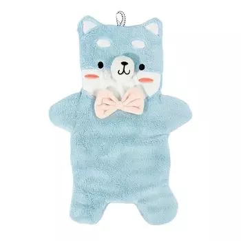 Полотенце Мягкое и удобное из кораллового флиса с суперприсоской, подвесная мочалка для курицы для общежития, красная Stuttg, темно-синий