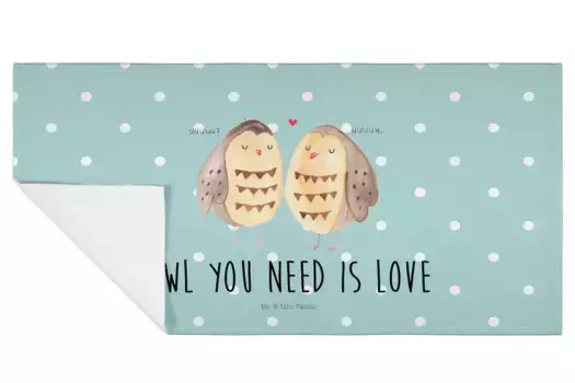 Полотенце Mr. & Mrs. Panda, бирюзовый