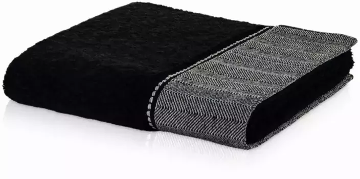 Полотенце Mve "Brooklyn Uni", (1 шт.), с каймой "елочка" 50х100 см (1 шт.), черный