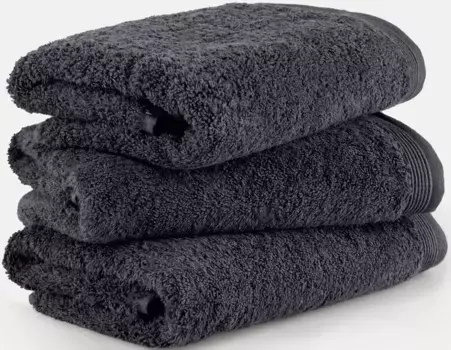 Полотенце Mve "Superwuschel", (3 шт.), комплект, очень мягкая ручка, хлопок премиум-класса, 50х100 50х100 см (3 шт.), темно-серый