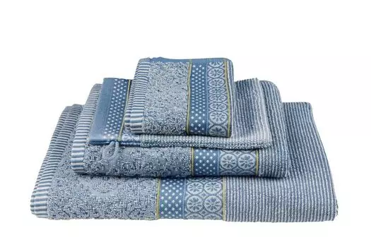 Полотенце Pip Studio Soft Cellular Цвет Синий Серый Размер 55x100