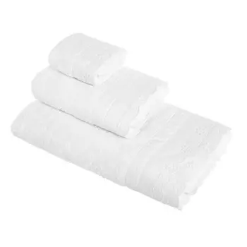 Полотенце Portofino с английской вышивкой Coincasa, белый