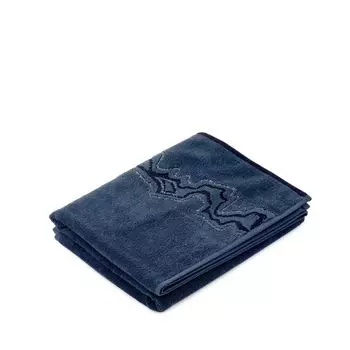 Полотенце RINES с люрексовыми полосками темно-синий 70х130см HOMLA