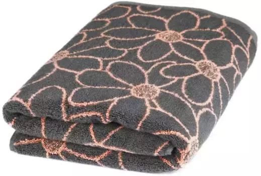 Полотенце ROSS "Bltenfond", (1 шт.), изготовлено из тончайшего хлопка Мако 75х140 см (1 шт.), цвет Anthrazit-Peach Pink