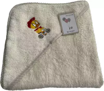 Полотенце ROSS с капюшоном "KIDSLINE", (1 шт.), 100% хлопок 100х100 см (1 шт.), цвет Off White