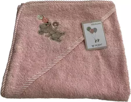 Полотенце ROSS с капюшоном "KIDSLINE", (1 шт.), 100% хлопок 100х100 см (1 шт.), цвет Soft Pink