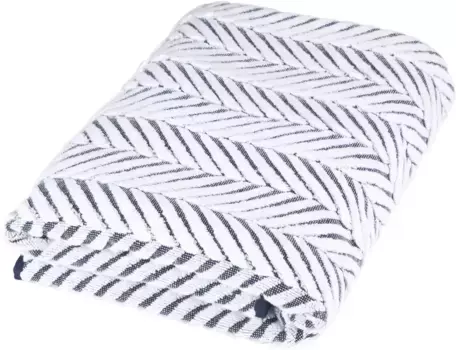 Полотенце ROSS "Sensual 9002", (1 шт.), в стиле косы 75х140 см (1 шт.), цвет nachtblau / wei