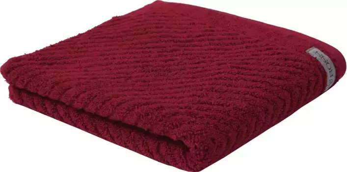 Полотенце ROSS "Smart", (1 шт.), однотонное в рубчик с велюровой этикеткой 70х140 см (1 шт.), цвет marsala