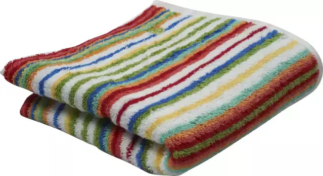 Полотенце РОСС "Вита", (2 шт.), с полосками и вышитой эмблемой РОСС ROSS 50х100 см (2 шт.), красный