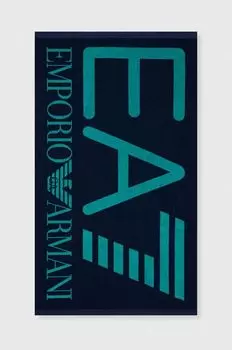 Полотенце с добавлением шерсти EA7 Emporio Armani, темно-синий