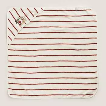 Полотенце с капюшоном Zara Home Mickey Disney Embroidered Velour, белый/красный