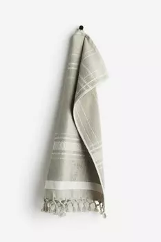 Полотенце с кисточками H&M, 50x70 см, зеленый
