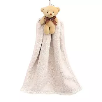 Полотенце с ремешком Цветочное искусство Мультфильм Безворсовая микрофибра Коралловый флис Цветочная ткань с вышивкой Ежедневно Желтый Stuttg, светло-коричневый