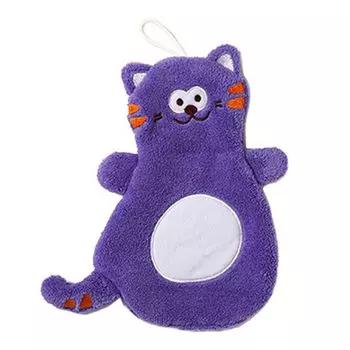 Полотенце с сильным водопоглощением, удобная микрофибра с рисунком кролика, подвесная тряпка из кораллового флиса, бытовые принадлежности-J Stuttg, фиолетовый