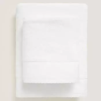 Полотенце с вышитой лентой Zara Home, белый