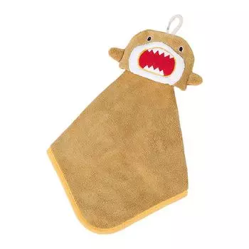 Полотенце со шнурком, супер впитывающее коралловое флисовое милое подвесное полотенце с цветочным рисунком для дома фиолетового цвета Stuttg, желтый