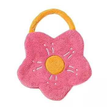 Полотенце со шнурком, супер впитывающий коралловый флис, милый носовой платок в форме цыпленка, ткань для ежедневного использования, розового цвета Stuttg, розовый