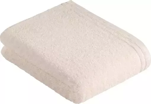 Полотенце Vossen "Calypso Feeling", (1 шт.), с узкой каймой, из 100% хлопка, веганское, однотонное 100х150 см (1 шт.), слоновая кость