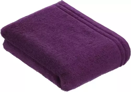 Полотенце Vossen "Calypso Feeling", (1 шт.), с узкой каймой, из 100% хлопка, веганское, однотонное 100х150 см (1 шт.), цвет purple