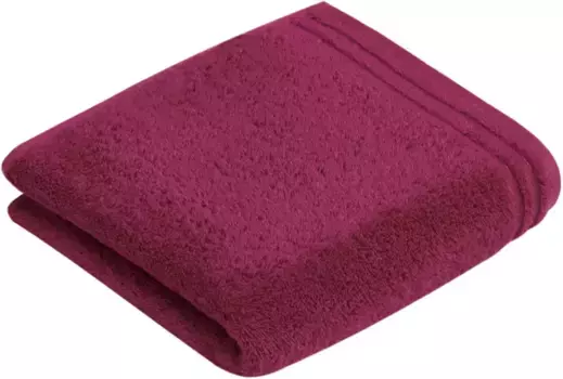 Полотенце Vossen "Calypso Feeling", (2 шт.), с узкой каймой, из 100% высококачественного хлопка, веганское, однотонное 50х100 см (2 шт.), цвет cranberry