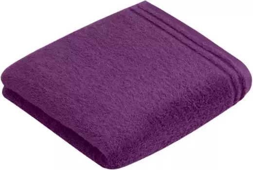 Полотенце Vossen "Calypso Feeling", (2 шт.), с узкой каймой, из 100% высококачественного хлопка, веганское, однотонное 50х100 см (2 шт.), цвет purple