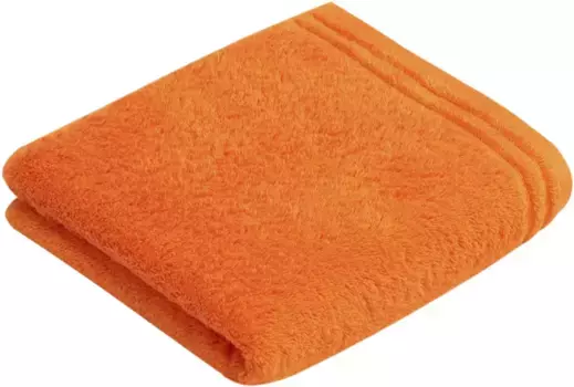 Полотенце Vossen "Calypso Feeling", (2 шт.), с узкой каймой, из 100% высококачественного хлопка, веганское, однотонное 50х100 см (2 шт.), цвет orange