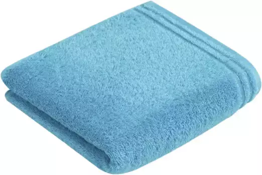 Полотенце Vossen "Calypso Feeling", (2 шт.), с узкой каймой, из 100% высококачественного хлопка, веганское, однотонное 60х110 см (2 шт.), бирюзовый