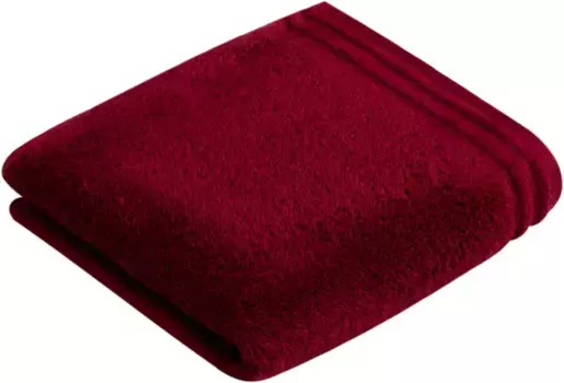 Полотенце Vossen "Calypso Feeling", (2 шт.), с узкой каймой, из 100% высококачественного хлопка, веганское, однотонное 50х100 см (2 шт.), цвет rubin