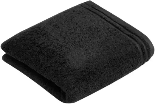 Полотенце Vossen "Calypso Feeling", (2 шт.), с узкой каймой, из 100% высококачественного хлопка, веганское, однотонное 50х100 см (2 шт.), черный