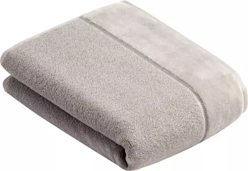 Полотенце Vossen "Pure", (1 шт.), хлопок & VEGAN, с элегантной велюровой каймой 67х140 см (1 шт.), цвет urban grey