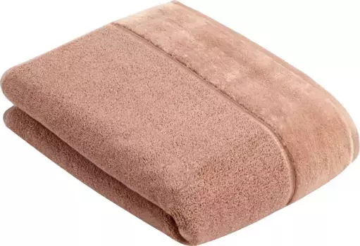 Полотенце Vossen "Pure", (1 шт.), хлопок & VEGAN, с элегантной велюровой каймой 100х150 см (1 шт.), цвет red wood