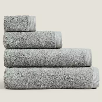 Полотенце Zara Home Cotton, серо-зеленый
