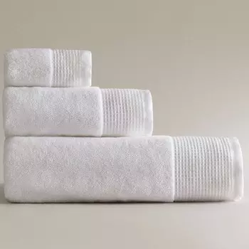 Полотенце Zara Home Cotton Terry Waffle-Knit, белый