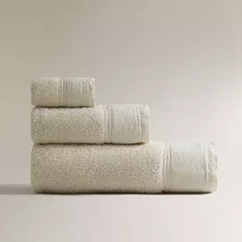 Полотенце Zara Home Cotton With Linen Border, зеленый