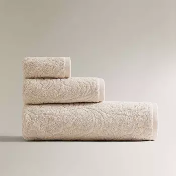 Полотенце Zara Home Jacquard Cotton, светло-бежевый