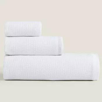 Полотенце Zara Home Mini Waffle-knit Textured, белый